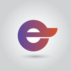 e logo letter typography for brand and company identity