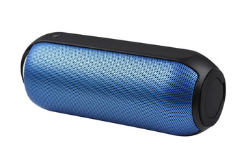 Wireless bluetooth speaker isolated on white background.