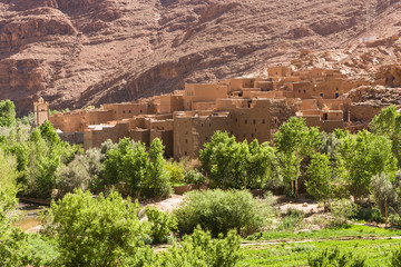 Village at Gorges du Todhra, Morocco