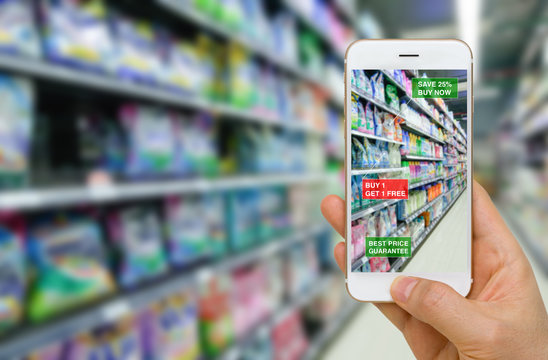Application of Augmented Reality in Retail Business Concept in Supermarket for Discounted or on Sale Products