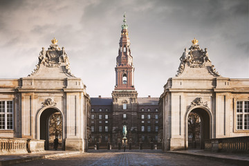 Fototapeta na wymiar Copenhagen Christiansborg castle
