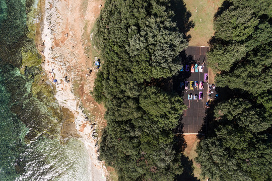 Holiday in Lanterna Croatia Aerial Drone Photo