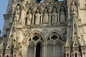 Fototapeta na wymiar Fresque religieuse, Cathédrale Notre-Dame d'Amiens, France 