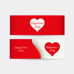 Valentines Day Gift Cards Set on a Gray Background, Eps8, Vector, Illustration