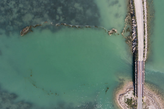 Adriatic sea Mirna river Antenal Tar Croatia Aerial Drone Photo