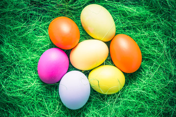 Pastel painted Easter eggs