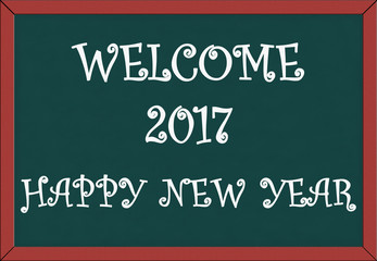 Obraz premium Green school chalkboard with written sentence space