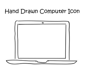 Hand Drawn Computer Laptop Icon