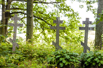 cemetery in campus of Wojnowo monastery, Warmian-Masurian Voivod