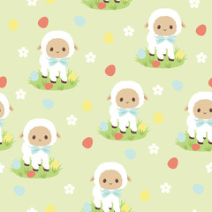 Easter vector seamless pattern