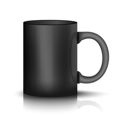 Realistic classic black cup