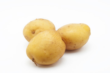 Potatoes isolated on white background