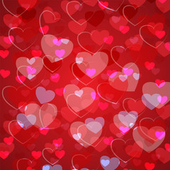 Abstract hearts background for valentines card or poster