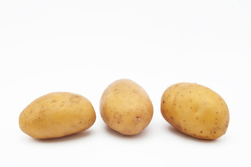 Potatoes isolated on white background
