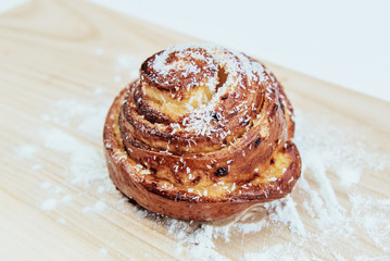 Cinnamon roll swirl bun with coconut