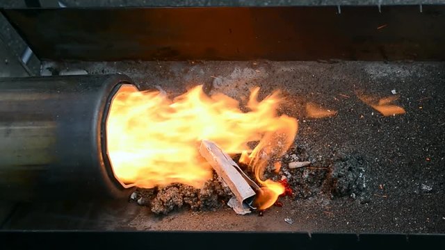 gas methane fire heater closeup, energy diversity