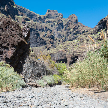Blick in den Barranco de Masca, Teneriffa, Spanien