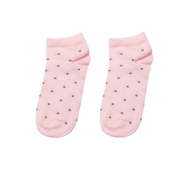 Pink socks isolated