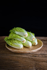 Fresh Chinese cabbage in the basket