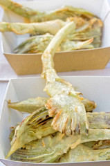 Street food fried artichokes