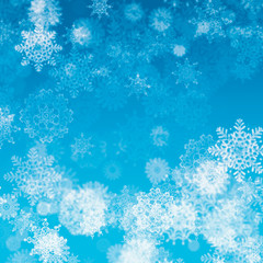 Blue Background with Snowflakes