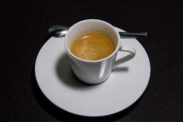 Coffee cup on saucer
