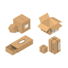 Fototapeta premium Move service box vector illustration