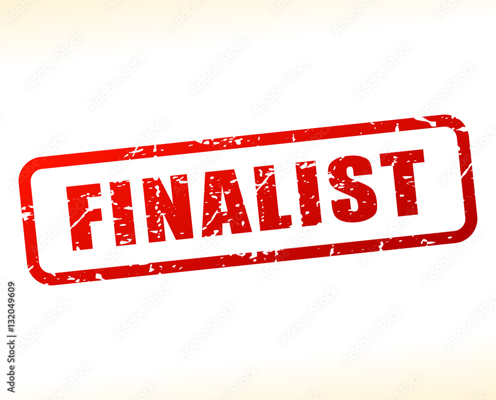 Poster finalist text buffered on white background