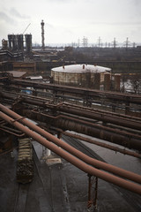 Fototapeta premium General view of the old steel plant