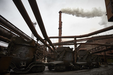 Fototapeta premium General view of the old steel plant