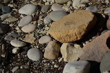 The stones on the beach