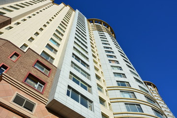 Fototapeta na wymiar Modern residential building in Astana, Kazakhstan