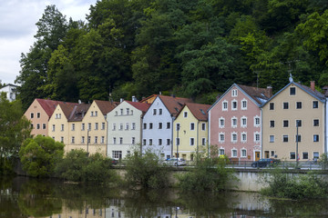 Fototapeta na wymiar Cosy housses in Passau, Germany