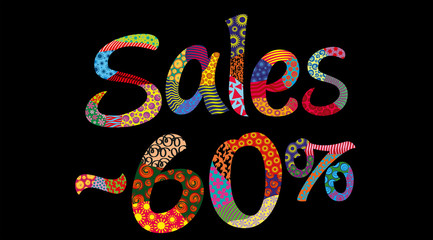 Sales -60% Soldes 2021 promotion black patchwork