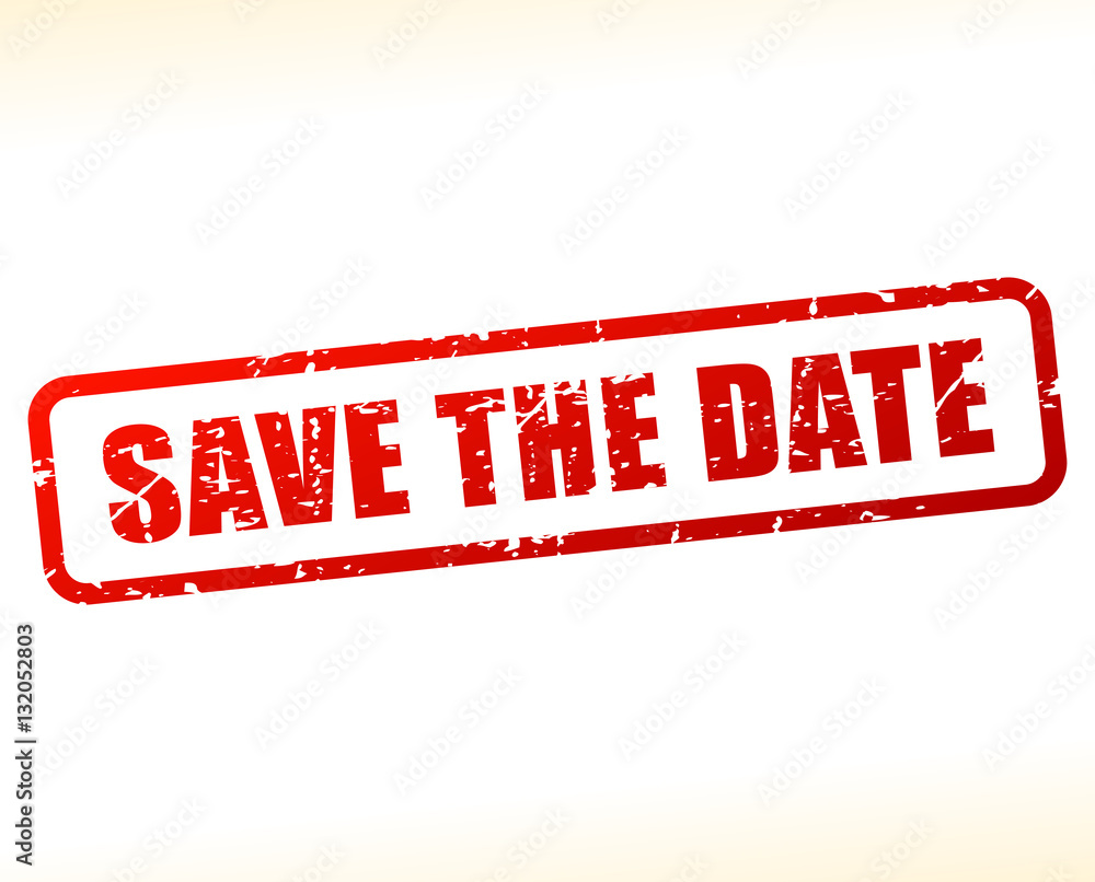 Poster save the date text buffered
