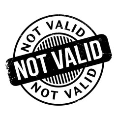 Not Valid rubber stamp