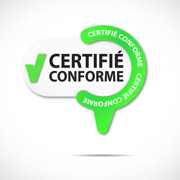 &eacute;pingle bouton web : certifi&eacute; conforme