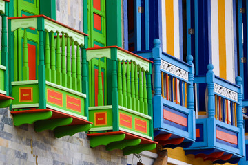 colonial balconies in Colombia 