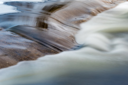abstract shot of blurred river water