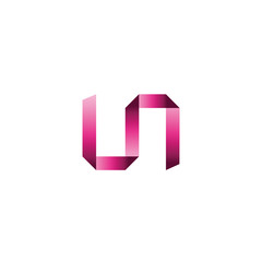 Modern Simple Initial U N Logo