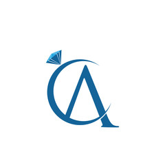 Letter A Diamond Logo