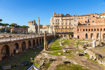 Naklejka na ściany i meble Rome, Italy. Trajan Market ruins, 100 - 112 years BC