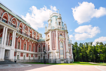 Naklejka premium Big Grand Palace of Museum-reserve Tsaritsyno, Moscow, Russia