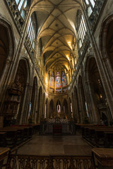 Obraz premium St. Vitus Cathedral in Hradcany, is the most famous church in Prague Castle