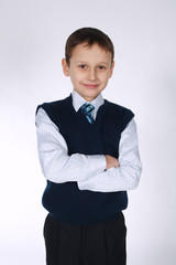 young businessman on white