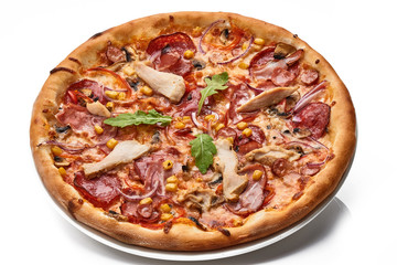 pizza isolated on white