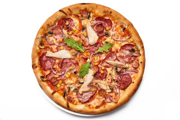 pizza isolated on white