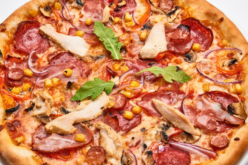 pizza isolated on white