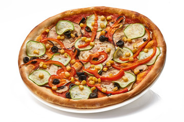 pizza isolated on white