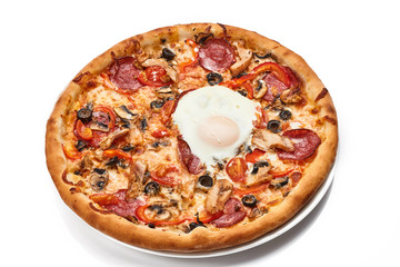 pizza isolated on white